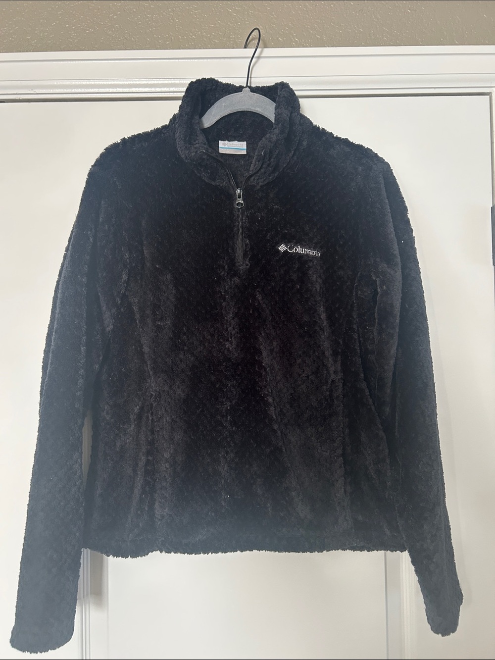 Columbia Black Plush Half-Zip Fleece Pullover